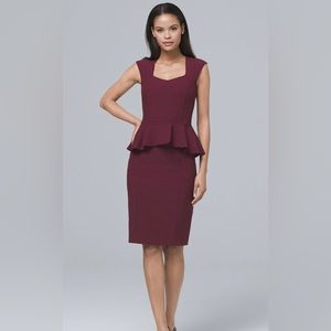 White House Black Market Raspberry Peplum dress